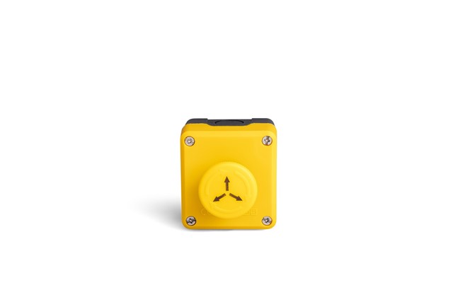 P Series Plastic 1 Hole CPDE+C3CK (NO)+C4CK (NC) Yellow-Black Control Box